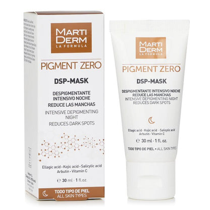 Martiderm Pigment Zero DSP-Maske, intensive depigmentierende Nachtmaske, reduziert dunkle Flecken (für jede Haut), 30 ml