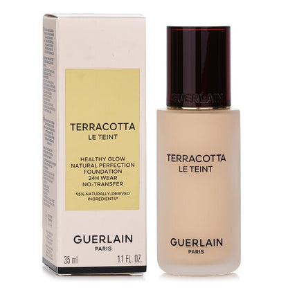 Guerlain Terracotta Le Teint Healthy Glow Natural Perfection Foundation, 24-Stunden-Halt, kein Abfärben, Nr. ON Neutral, 35 ml