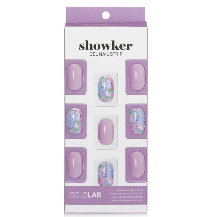 Cololab Showker Gel-Nagelstreifen Nr. CSA311 Violette Blume, 1 Stück