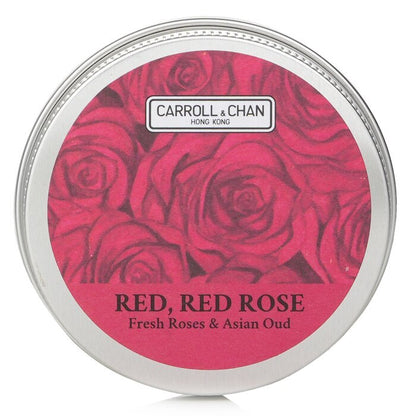 Carroll &amp; Chan 100 % Bienenwachs, Mini-Dose, Kerze – # Rot, Rote Rose (Frische Rosen und asiatisches Oud), 1 Stück