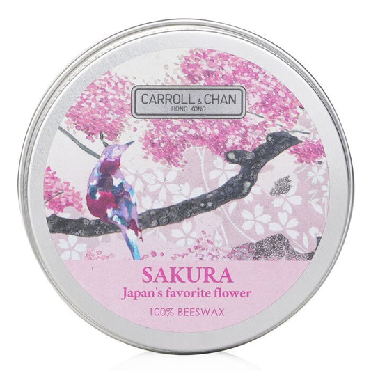 Carroll &amp; Chan 100 % Bienenwachs, Mini-Dose, Kerze – # Sakura, 1 Stück