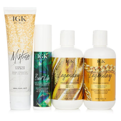 IGK Live Your Best Life – Shampoo, Spülung, Haarbalsam, Haaröl-Set