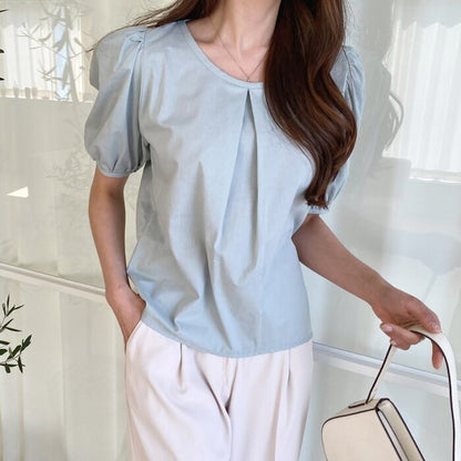 Trendywhere Bluse mit Puffärmeln gratis (XS-M)