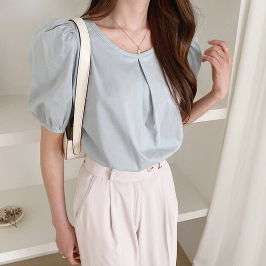 Trendywhere Bluse mit Puffärmeln gratis (XS-M)