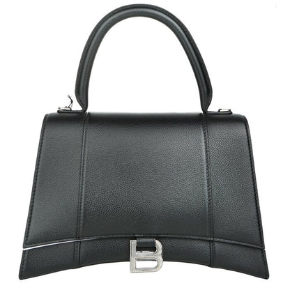 Balenciaga Hourglass-Tasche mit Griff oben Schwarz