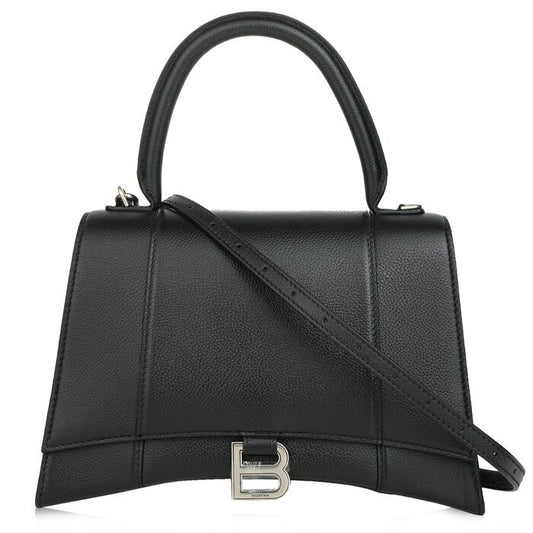 Balenciaga Hourglass-Tasche mit Griff oben Schwarz