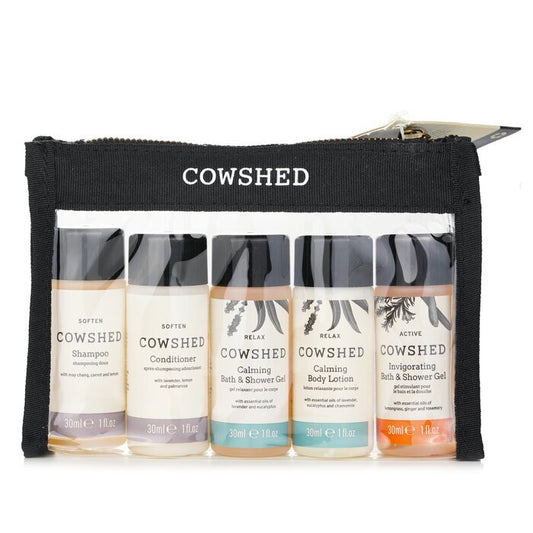 Cowshed Reiseset (Shampoo + Conditioner + Bade- und Duschgel + Körperlotion) 5x30ml