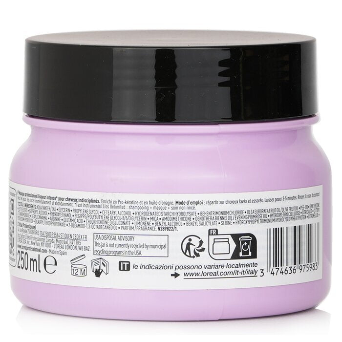 L'Oreal Serie Expert - Liss Unlimited Professionelle Haarmaske für widerspenstiges Haar 250ml/8,5oz