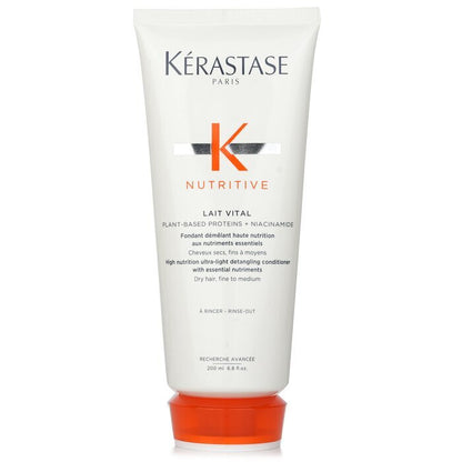 Kerastase Nutritive Lait Vital High Nutrition Ultraleichter Entwirrungs-Conditioner (trockenes Haar, fein bis mittel) 200ml/6,8oz