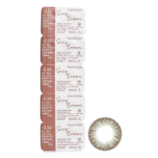 Clalen Iris 1Day Suzy Brown -2,50 5 Stück x 1 Streifen