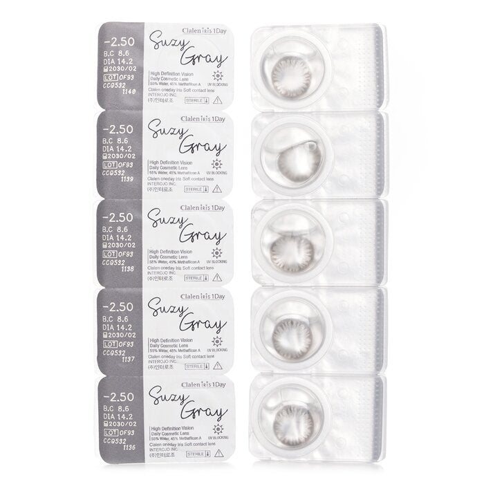 Clalen Iris 1Day Suzy Gray -2,50 5 Stück x 1 Streifen