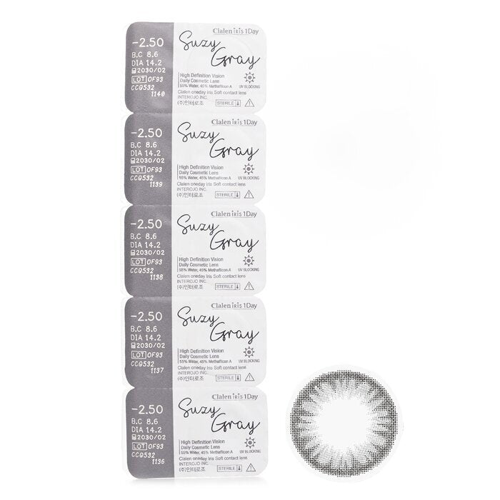 Clalen Iris 1Day Suzy Gray -2,50 5 Stück x 1 Streifen