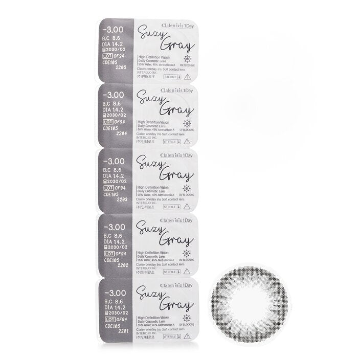 Clalen Iris 1Day Suzy Gray -3,00 5 Stück x 1 Streifen