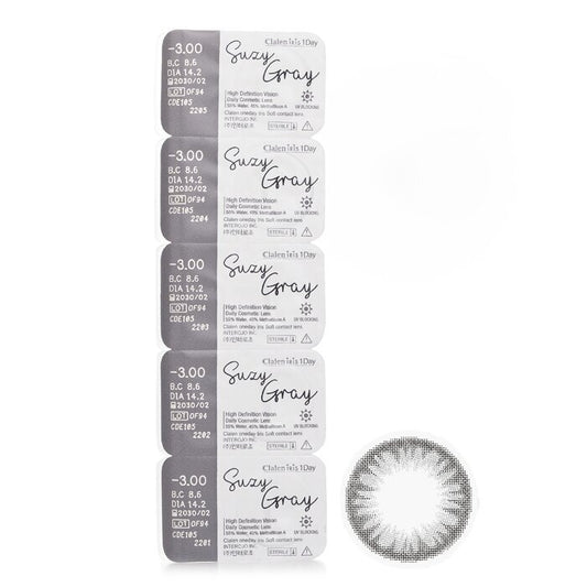 Clalen Iris 1Day Suzy Gray -3,00 5 Stück x 1 Streifen