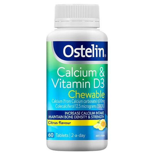 [Autorisierter Handelsvertreter] Ostelin Calcium &amp; Vitamin D Kautabletten - 60 Tabletten 60 Stück/Box