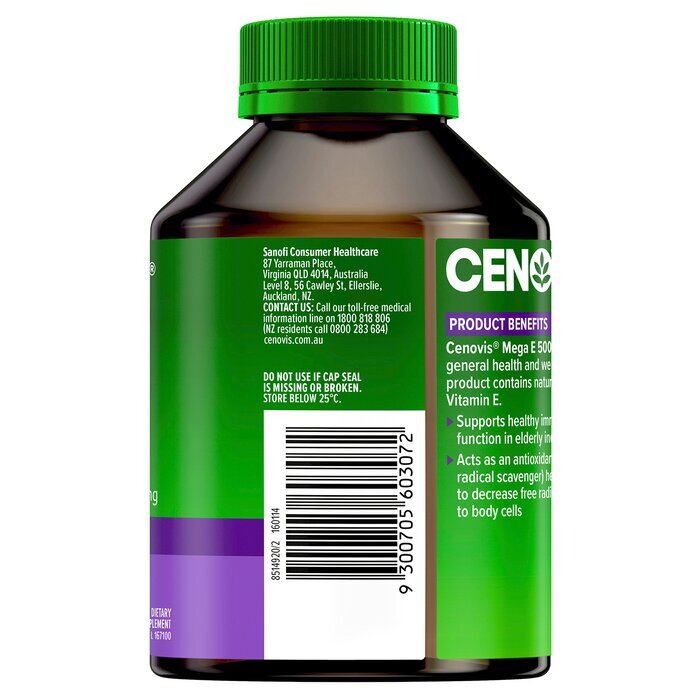 [Authorized Sales Agent] Cenovis MEGA E 500mg -  250 Capsules 250pcs/box