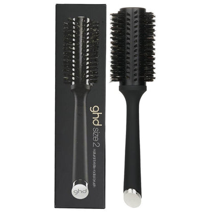 GHD Haarbürsten mit Naturborsten, Größe 2 (35 mm Schaft), Schwarz, 1 Stück