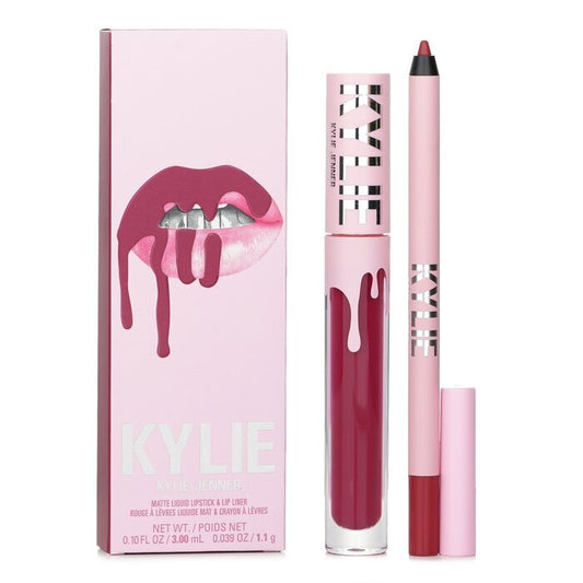 Kylie By Kylie Jenner Matte Lip Kit: Matter flüssiger Lippenstift 3 ml + Lipliner 1,1 g – Nr. 103 Better Not Pout, 2-tlg.
