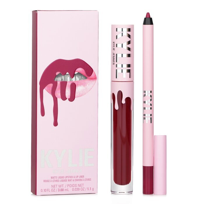 Kylie By Kylie Jenner Matte Lip Kit: Matter flüssiger Lippenstift 3 ml + Lipliner 1,1 g – Nr. 403 Bite Me, 2-tlg.