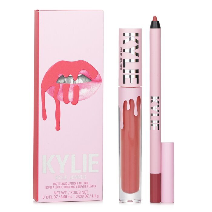 Kylie By Kylie Jenner Matte Lip Kit: Matter flüssiger Lippenstift 3 ml + Lipliner 1,1 g – Nr. 704 Sweater Weather, 2-tlg.