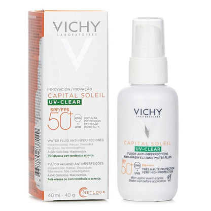 Vichy Capital Soleil UV Clear Anti-Imperfections Wasserfluid LSF 50 (für alle Hauttypen) 40 ml