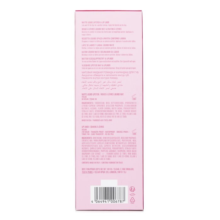 Kylie By Kylie Jenner Matte Lip Kit: Matter flüssiger Lippenstift 3 ml + Lipliner 1,1 g – Nr. 503 Bad Lil Thing, 2-tlg.