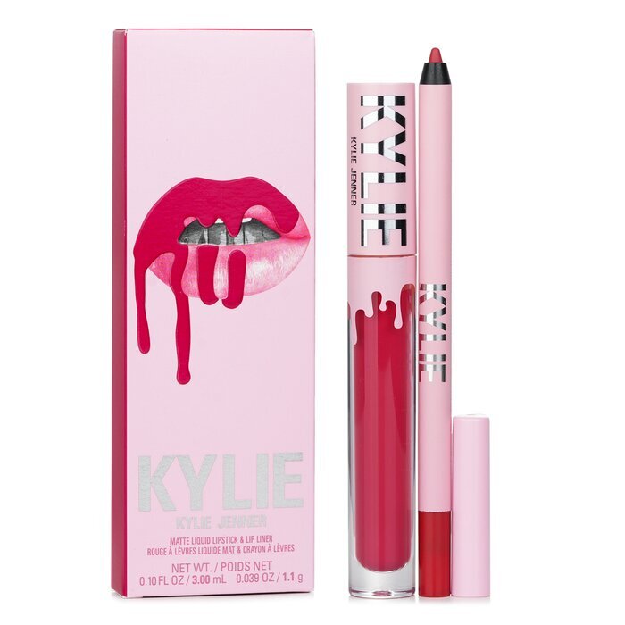Kylie By Kylie Jenner Matte Lip Kit: Matter flüssiger Lippenstift 3 ml + Lipliner 1,1 g – Nr. 503 Bad Lil Thing, 2-tlg.