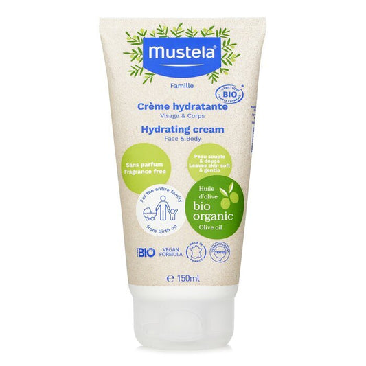 Mustela Bio Feuchtigkeitsspendende Gesichts- und Körpercreme mit Olivenöl (parfümfrei) 150 ml/5 oz