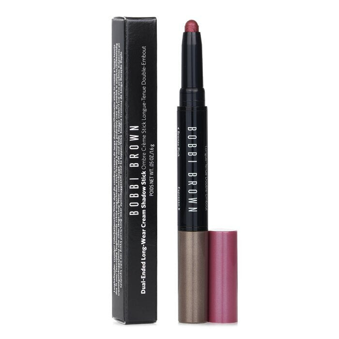 Bobbi Brown – Creme-Lidschattenstift mit langem Halt, zweiseitig, Nr. Bronze Pink Shimmer/Espresso Matt, 1,6 g/0,05 oz