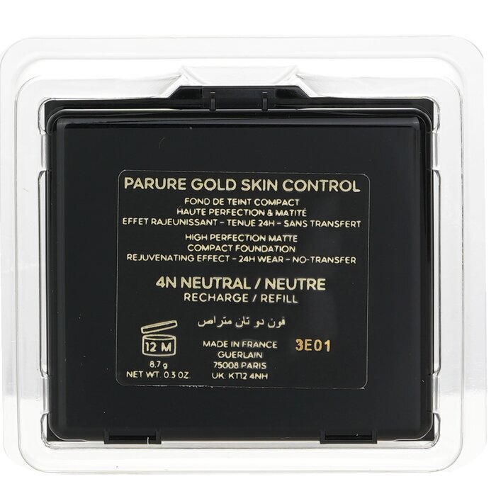 Guerlain Parure Gold Skin Control High Perfection Matte Compact Foundation Nachfüllpackung – Nr. 4N, 8,7 g/0,3 oz