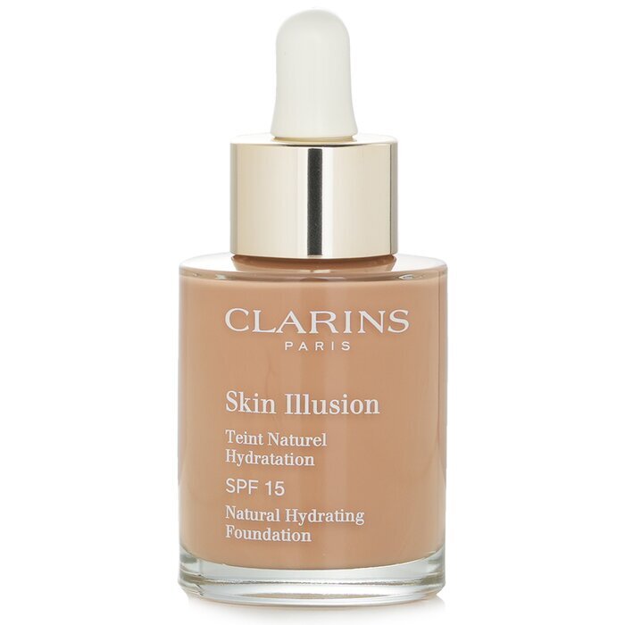 Clarins Skin Illusion Natürliche feuchtigkeitsspendende Grundierung LSF 15 – Nr. 112 Amber, 30 ml