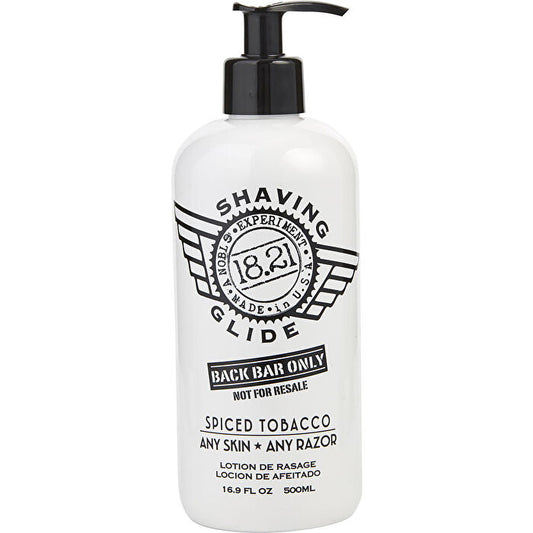 18.21 Man Made Shaving Glide - # Spiced Tobacco (Für jede Haut + jeden Rasierer) (Salongröße) 500ml/16.9oz