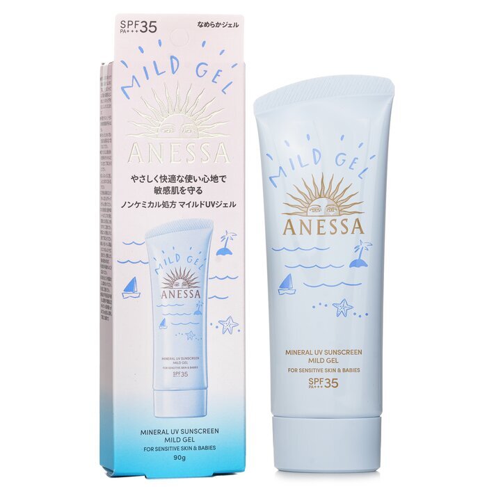 Anessa Mineral UV Sonnenschutz Mildes Gel LSF 35 für empfindliche Haut und Babys, 90 g