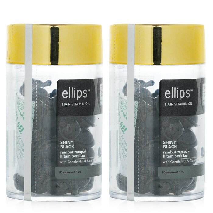 Ellips Haar-Vitaminöl - Shiny Black Duo 2x50 Kapseln