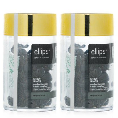 Ellips Haar-Vitaminöl - Shiny Black Duo 2x50 Kapseln