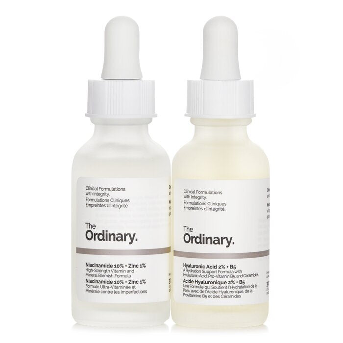 The Ordinary The Skin Support Set: Niacinamid 10 % + Zink 1 % 30 ml + Hyaluronsäure 2 % + B5 30 ml 2 Stück