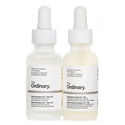 The Ordinary The Skin Support Set: Niacinamid 10 % + Zink 1 % 30 ml + Hyaluronsäure 2 % + B5 30 ml 2 Stück