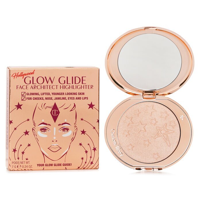 Charlotte Tilbury – Hollywood Glow Glide – Highlighter für den Gesichtsarchitekten – # Champagne Glow, 7 g