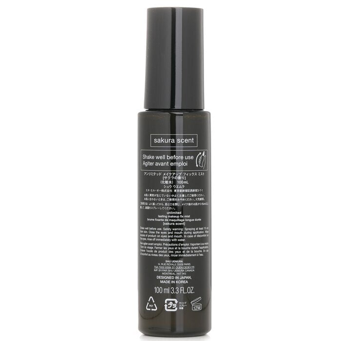 Shu Uemura Unlimited Lasting Makeup Fix Mist Sakura-Duft 100ml