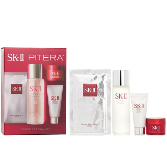 SK II Bestseller-Testset: Gesichtsbehandlung Ess. 75 ml + Gesichtsbehandlungsreiniger 20 g + SKINPOWER Advanced Cream 15 g + FT-Maske 1 Stk. 4 Stk.
