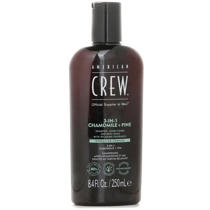 American Crew 3-in-1 Kamille + Kiefer Shampoo, Spülung und Duschgel 250 ml
