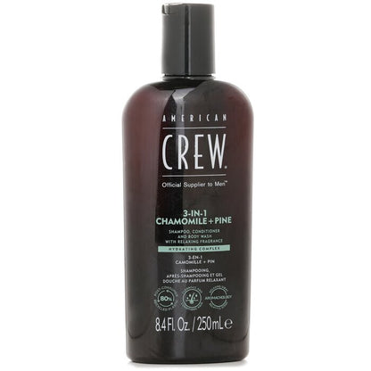 American Crew 3-in-1 Kamille + Kiefer Shampoo, Spülung und Duschgel 250 ml