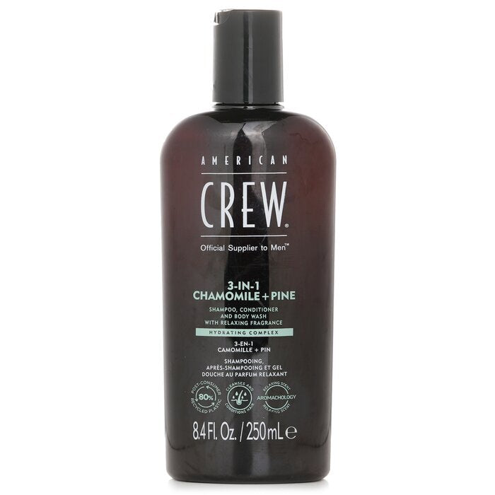 American Crew 3-in-1 Kamille + Kiefer Shampoo, Spülung und Duschgel 250 ml