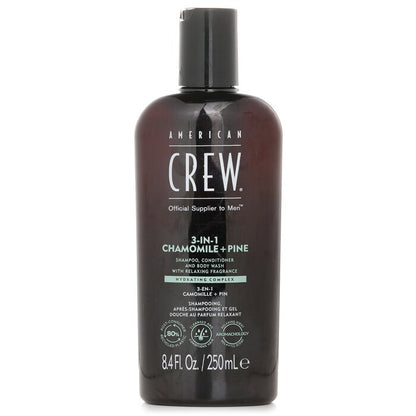 American Crew 3-in-1 Kamille + Kiefer Shampoo, Spülung und Duschgel 250 ml