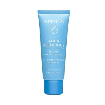 Apivita Aqua Beelicious, ölfreie, feuchtigkeitsspendende Gelcreme mit Blumen und Honig, leichte Textur, 40 ml