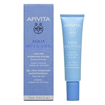 Apivita Aqua Beelicious Kühlendes, feuchtigkeitsspendendes Augengel, Blumen und Honig, 15 ml