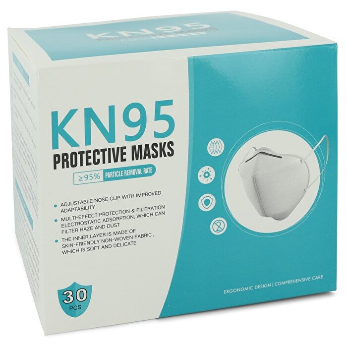 Kn95 Mask Thirty (30) KN95 Masks, Adjustable Nose Clip, Soft non-woven fabric, FDA and CE Approved (Unisex) 1 size 1size/1size