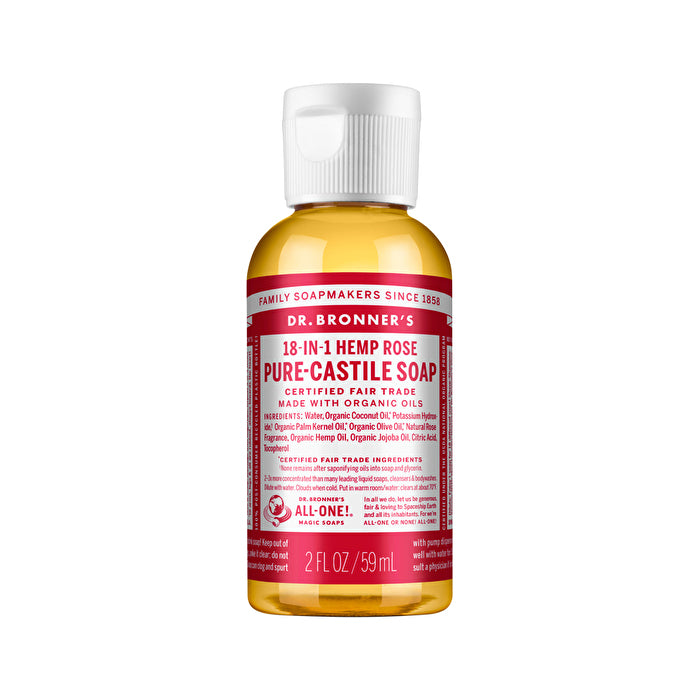 Dr. Bronners Pure-castile Magic Soap Liquid (18-in-1) Rose 59ml