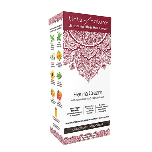 Tints Of Nature Henna Cream (semi-permanent Hair Colour) Chocolate 70ml